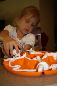 Shaving Cream Spider Web Halloween Sensory Activities