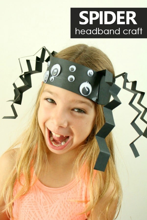 Spider Headband Craft Halloween Activity for Kids #preschool #halloween #kindergarten #kidscrafts