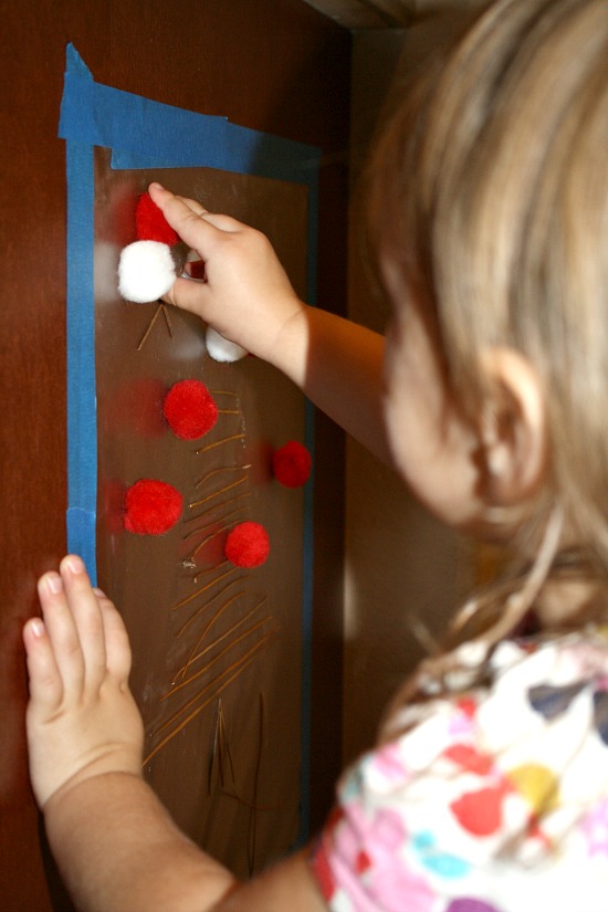 Toddler Activity-Sticky Wall