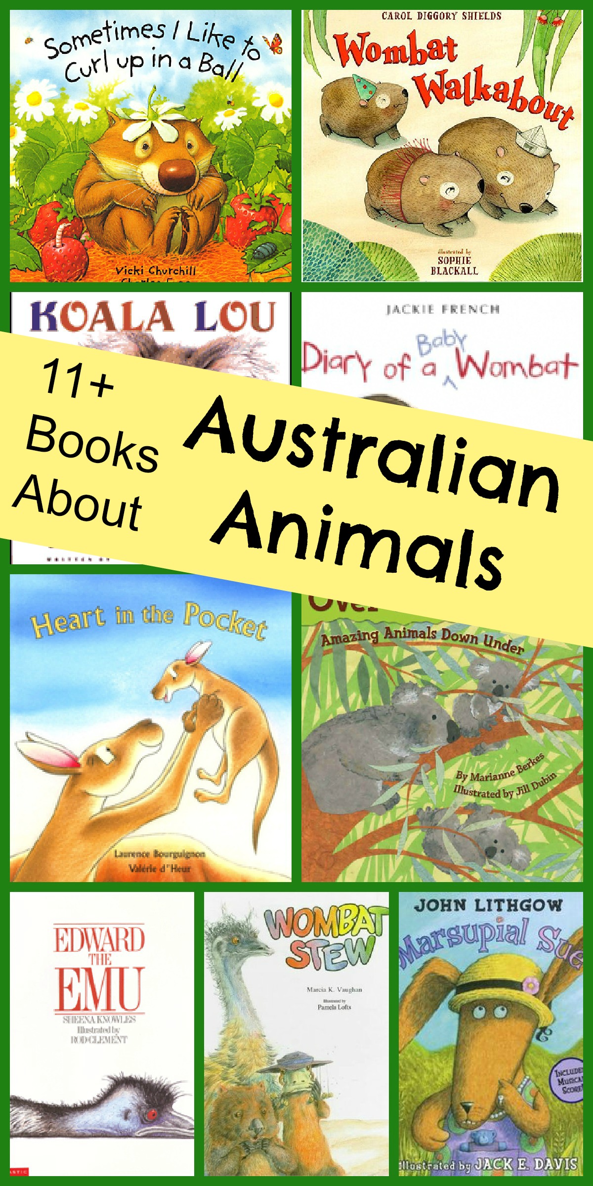 various children\'s books for learning about Australian Animals
