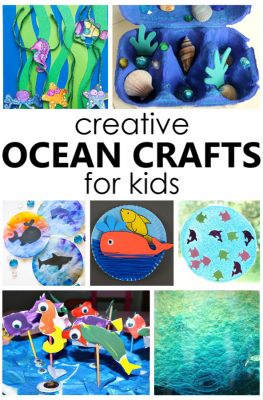 Creative Ocean Crafts for Kids. Fun kids craft projects for an ocean theme or summer activities.