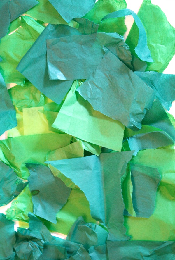 Tissue Paper Apple Art