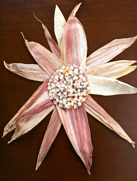 Indian Corn Sunflower Craft