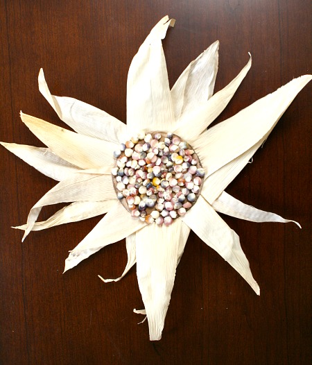 Indian Corn Sunflower Craft