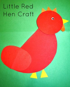 Little Red Hen Craft...simple shape craft for preschoolers