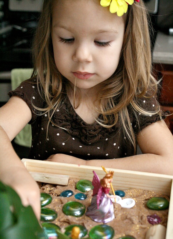 Toddler Play Dough Activity with Fairies