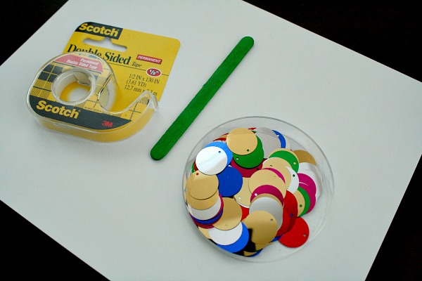 Materials for Sequin Flower Card