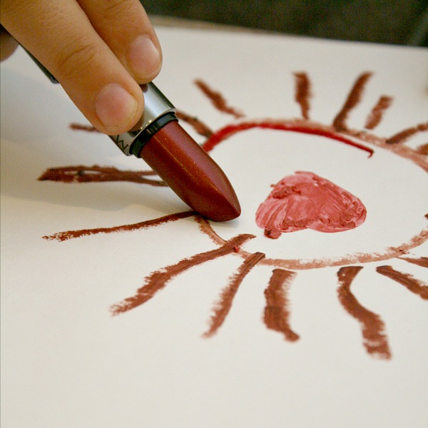 Lipstick art for kids
