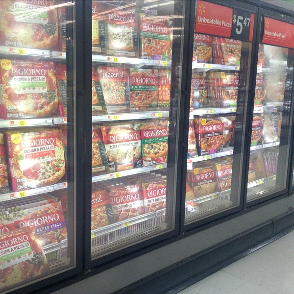 Pizza Aisle at Walmart