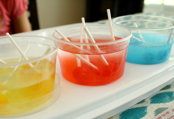 Color Mixing Experiment with Lollipops