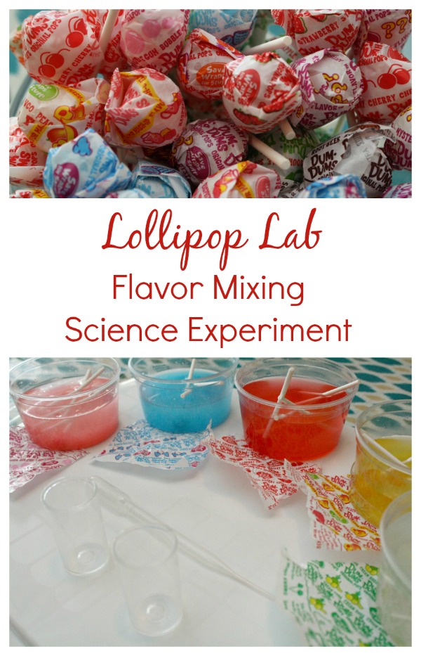 Lollipop Lab Flavor Mixing Science Experiment and Taste Test for Kids