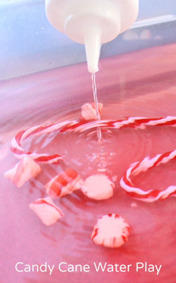 Candy Cane Water Play-Christmas Sensory Play for Toddlers and Preschoolers