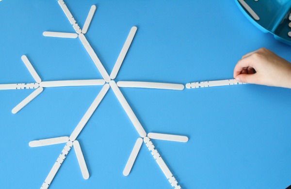 Popsicle Stick Snowflake Symmetry Activity