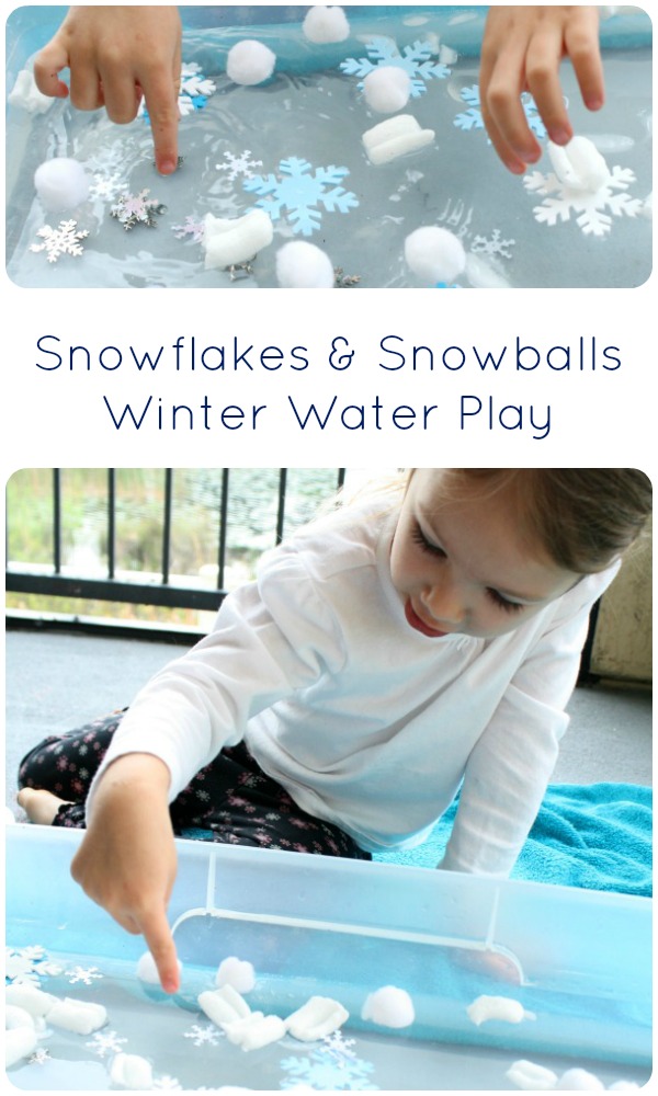 Snowflakes and Snowballs Winter Water Play for Toddlers and Preschoolers