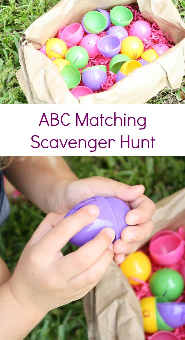 ABC Matching Scavenger Hunt~Someone has broken all of the eggs in our ABC nest and its up to you to help mama bird find and fix them all
