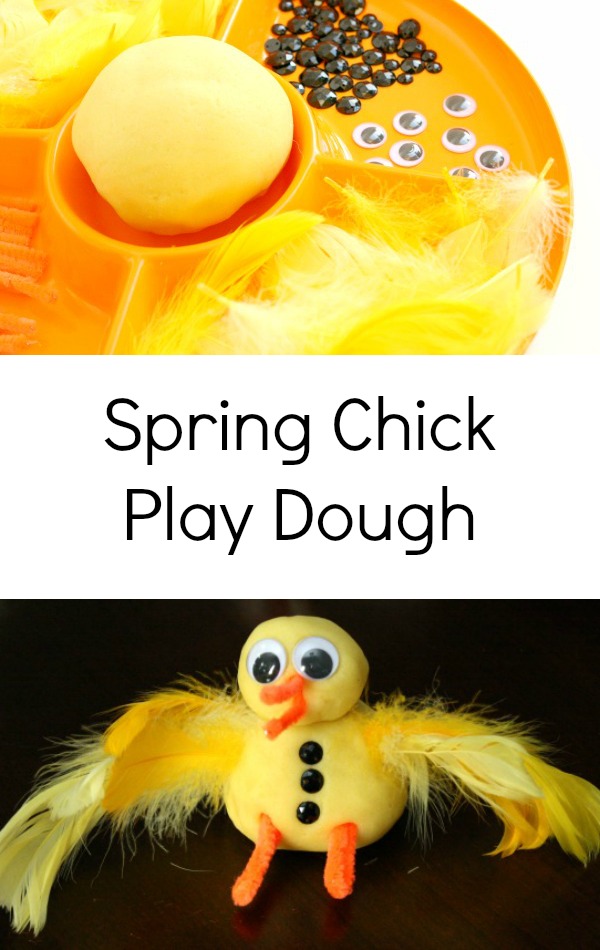 Spring Chick Play Dough Invitation for Easter, Spring, or Farm Theme