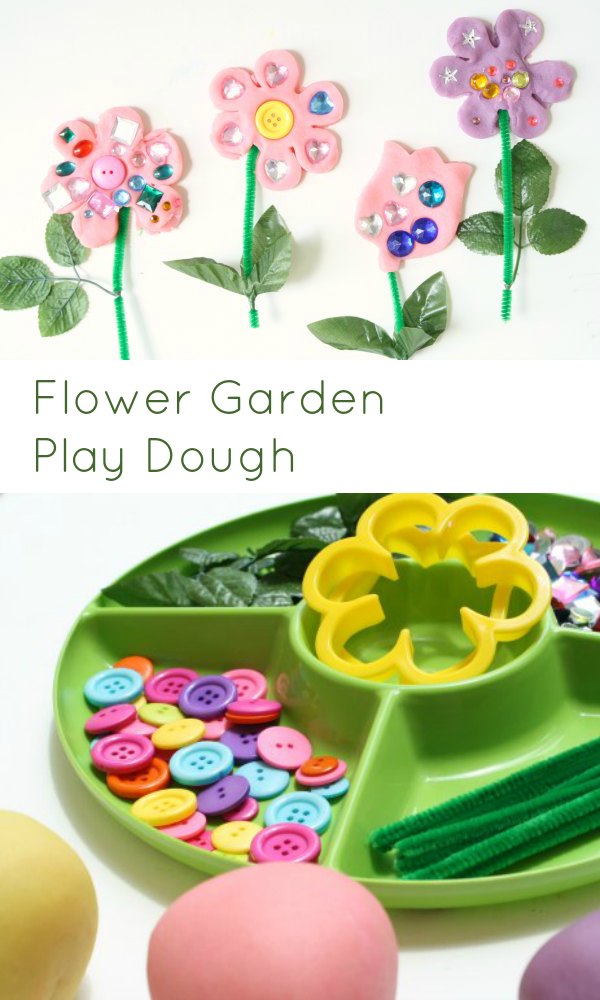 Flower Garden Play Dough Invitation for Kids