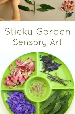 Sticky Flower Garden Sensory Art for Kids