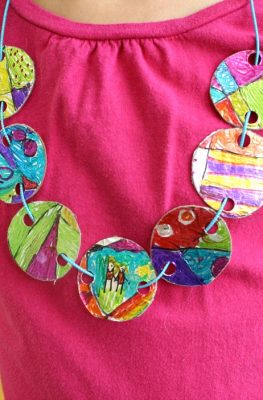 Kid Made Necklace Craft