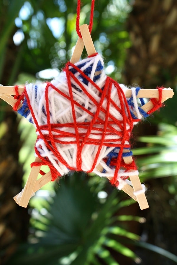 Red White and Blue Star Craft for 4th of July