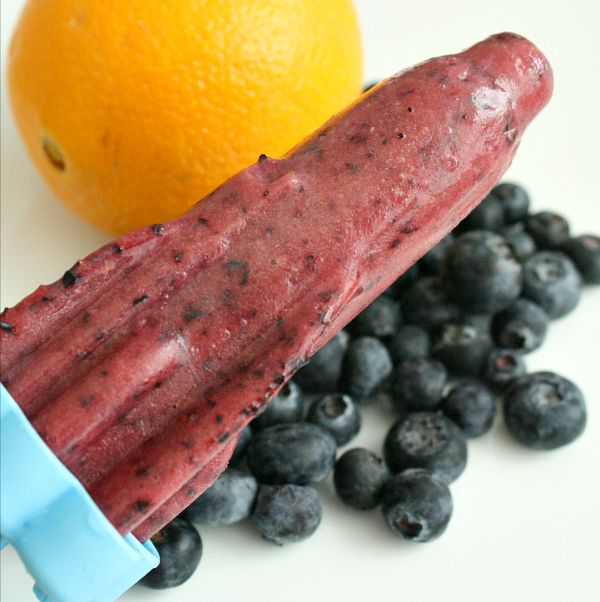 Orange and Blueberry Popsicles