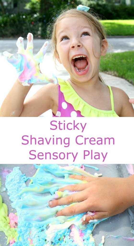 Sticky Shaving Cream Sensory Play