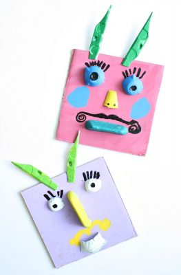Silly Monster Collage Art-Gather recycled materials and get creative with this process art activity for kids