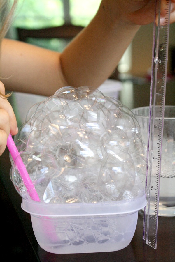 Measuring Bubble Towers Math and Science Activity