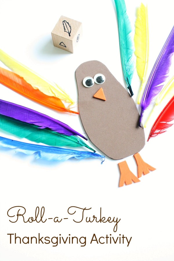 Roll-a-Turkey Thanksgiving Activity for Toddlers and Preschoolers