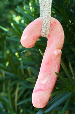 Peppermint Salt Dough Candy Cane Christmas Ornament