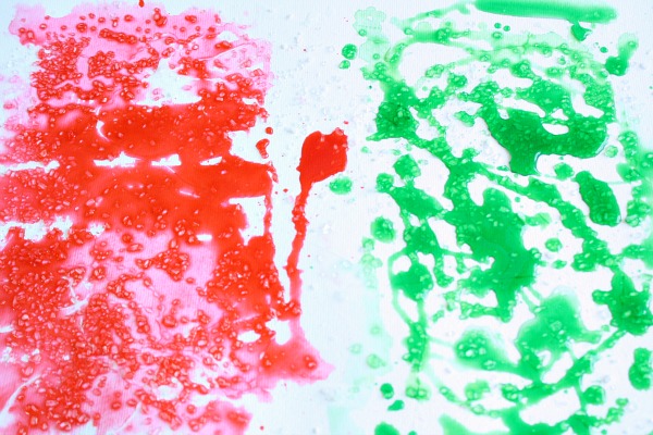 Salt Paint Process Art Kid-Made Christmas Craft