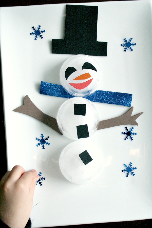 Decorate a Snowman Icy Winter Sensory Play