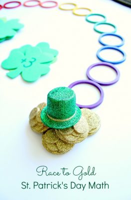 Race to Gold St. Patrick's Day Math Activity-Practice counting forward and backward as you race to gold in this game for preschool and kindergarten