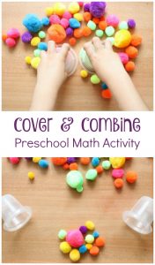 Cover & Combine Preschool Math Activity-Practice counting and beginning addition