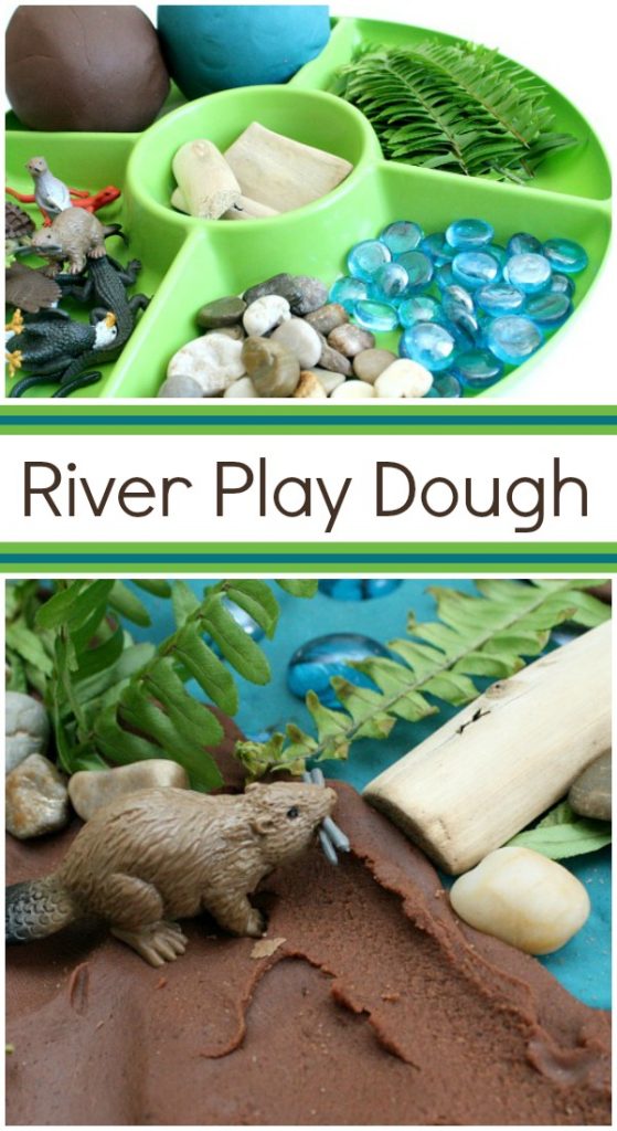 River Play Dough Invitation-Use for preschool pretend play or incorporate into an animal habitats theme in elementary school