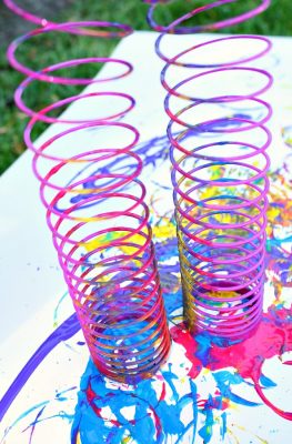 Action Art for Kids-Paint with Slinkys