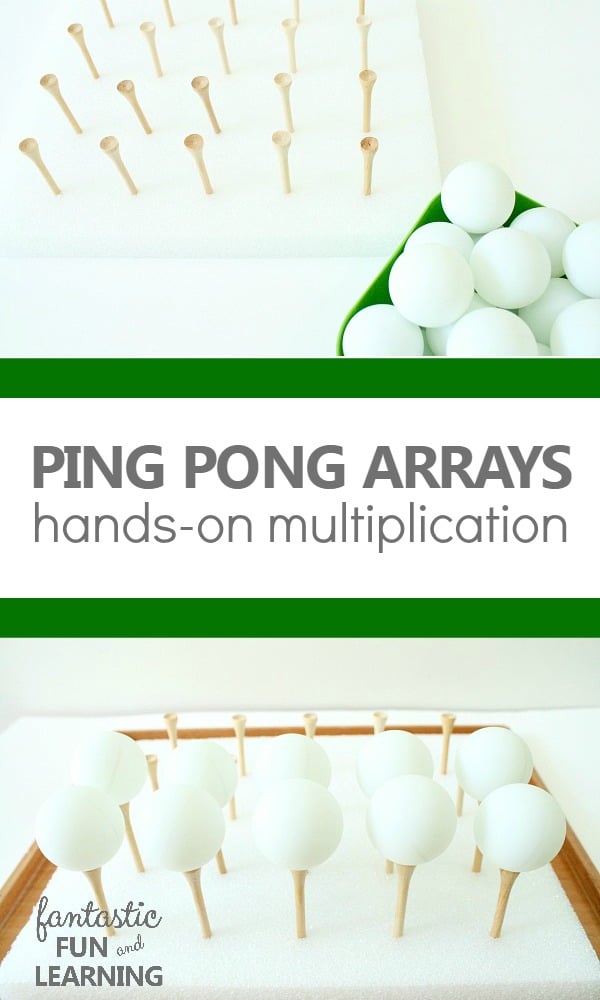 Ping Pong Arrays Hands-On Multiplication Activity for Elementary Kids