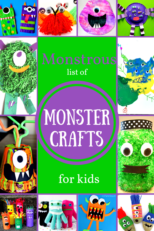 Monstrous List of Monster Craft for Kids-Preschool crafts for Halloween, Letter M or a Monster Theme