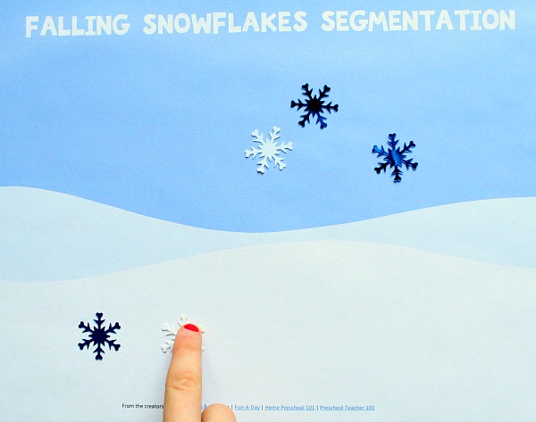 Segmenting Free Printable for Winter Reading in Preschool and K