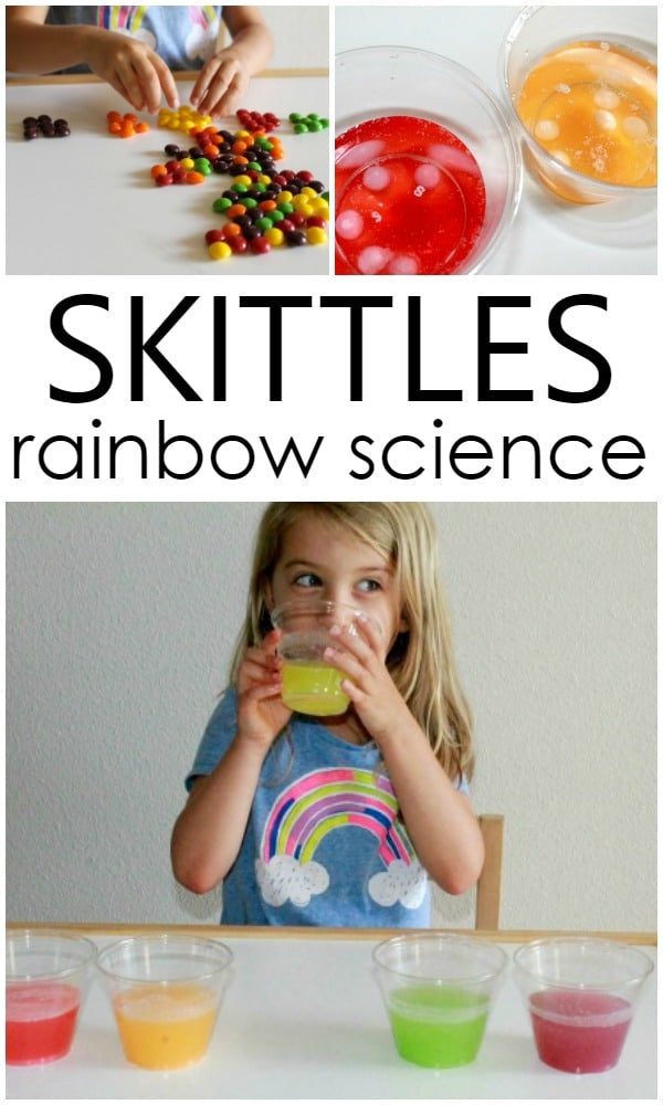 Skittles Rainbow Science Experiment for Preschool