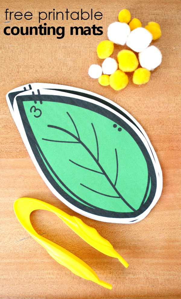 free printable caterpillar egg counting mats for your preschool butterfly theme