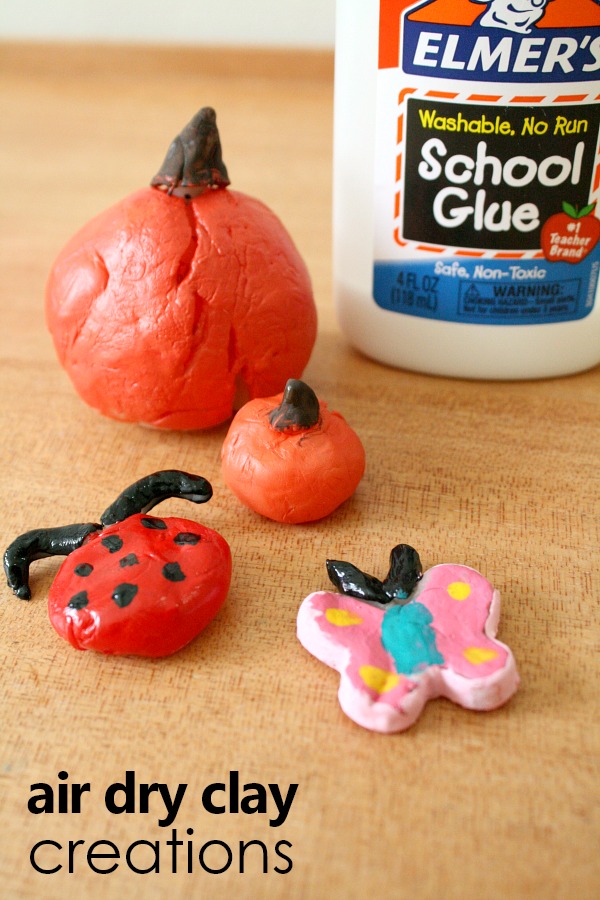 Air Dry Clay Creations-Make your own air dry clay with this easy recipe. Then invite kids to make their own creations. (sponsored)