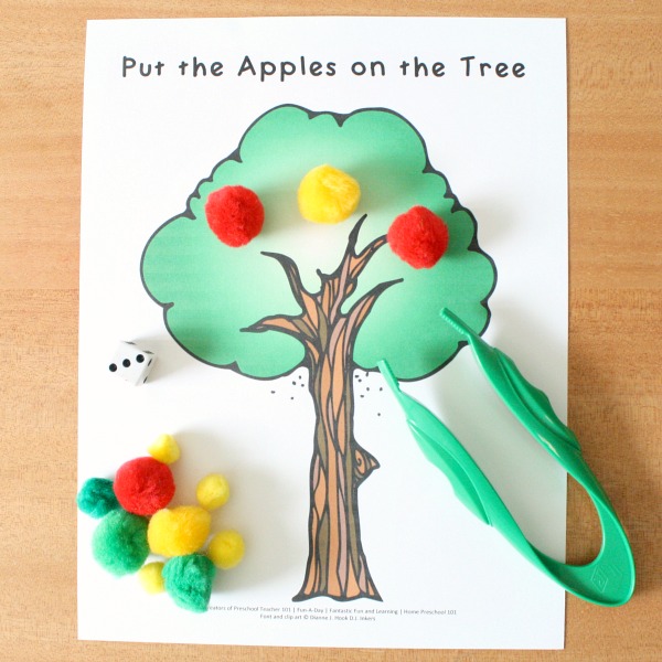 Put the Apples on the Tree Math Activity