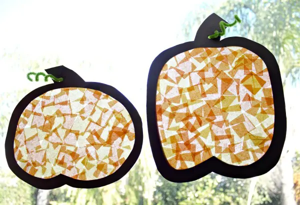 Sun Catcher Pumpkin Craft