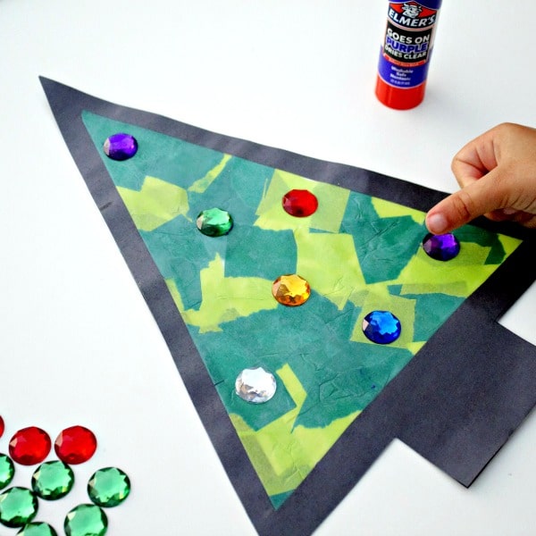 Christmas Tree Sun Catcher with Gems