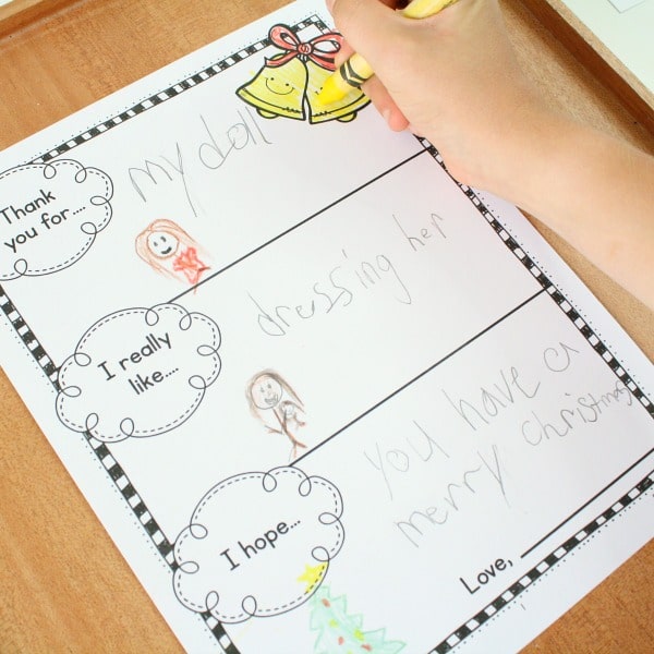 Christmas Thank You Letter Template for Kids