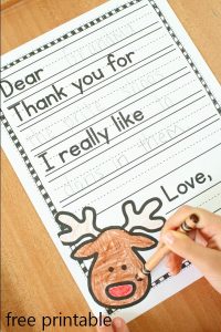 Free Printable Christmas Thank You Notes for Kids