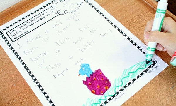 Printable writing prompts for kids-January