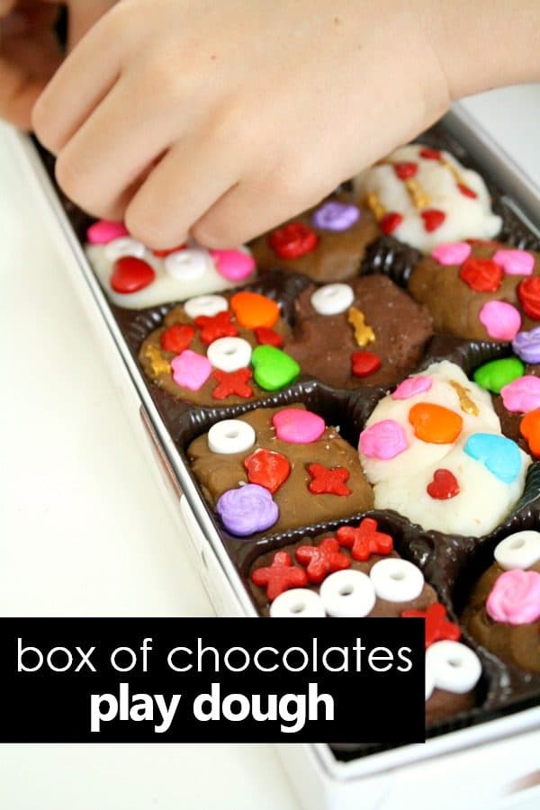 Box of Chocolates Play Dough Valentine's Day Activity for Kids #valentinesday #pretendplay