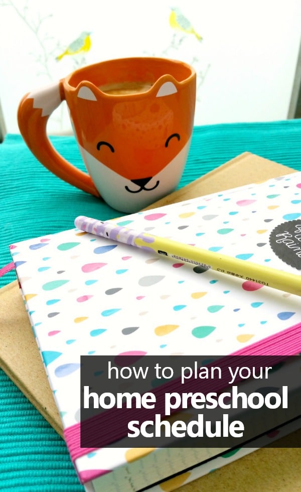 How to plan your home preschool schedule. Includes free printable planning sheet. #homepreschool #freeprintable #preschoolathome